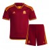 Billige AS Roma Lorenzo Pellegrini #7 Børnetøj Hjemmebanetrøje til baby 2023-24 Kortærmet (+ korte bukser)